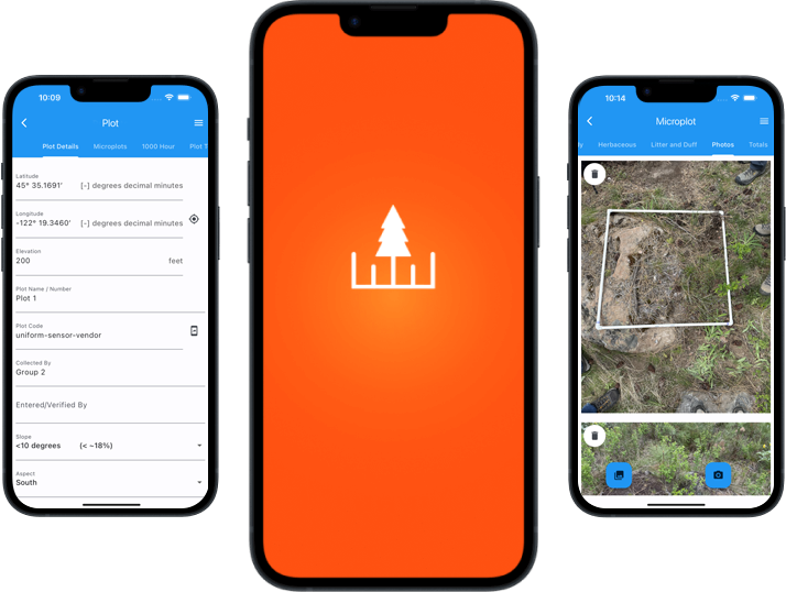 Screenshots of Fuels Data mobile app